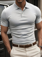 European And American Men's Fashion Short Sleeve Button Shirt