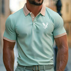 Casual Style Commuter's All-matching Digital Printing Lapel Men's Polo Shirt