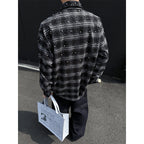 Starry Heavy Embroidery Hot Drilling Shirt Men's Retro Coat