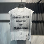 Letter Printing Gradient Comfortable Vest Ruan Handsome Sleeveless