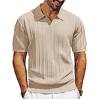 Men's Breathable V-neck Hollow Lapel Knitwear