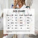 Women's Zip-Up Jacket With All-Over Botanical Print, Round Neck Long Sleeve Casual & Formal Wear For Spring&Fall