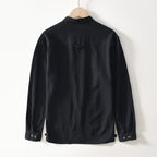 Chinese-style Stand Collar Ramie Long-sleeved Shirt Breathable Linen Casual Chinese-style Shirt For Men