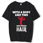 Plus Size Men's Cotton Short-sleeved Summer English Letter Printed T-shirt Top Men