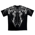 American Printed Sports Fitness Cotton Short Sleeve