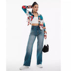 Coat Printing Long Sleeve Short Top