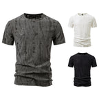 Simple Half Sleeve Men's Tops Loose
