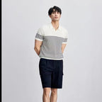 Ice Silk Sweater Plus Size Striped All-matching Short Sleeve