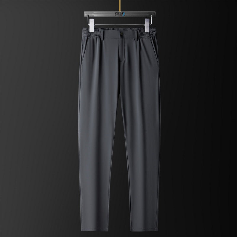 Seamless Non-ironing Men's Ice Silk Trousers