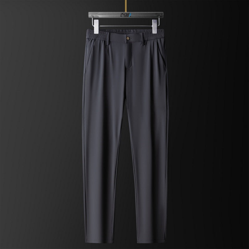 Seamless Non-ironing Men's Ice Silk Trousers