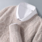 Men's Round Neck Pullover Knitted Sweater Base Cardigan