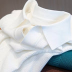Slim Hollow Knitted Business Casual Men's Lapel T-shirt