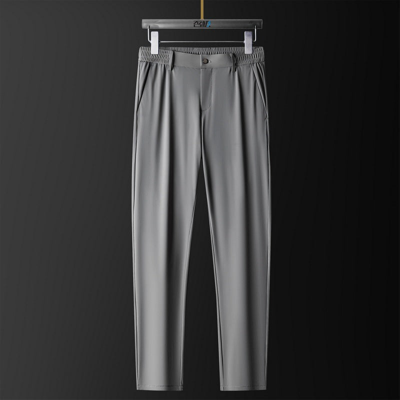 Seamless Non-ironing Men's Ice Silk Trousers