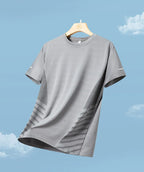 Running T-shirt Men Summer Ice Silk Thin Top Reflective Printing Quick Dry Short Sleeve Breathable Fitness Sports T-shirt 5XL