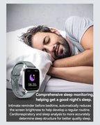 LAXASFIT 2025 Smart Watch Android IOS Bluetooth Talk Heart Rate Monitor Sleep Record Sports Smart Watch Ladies Men Gift