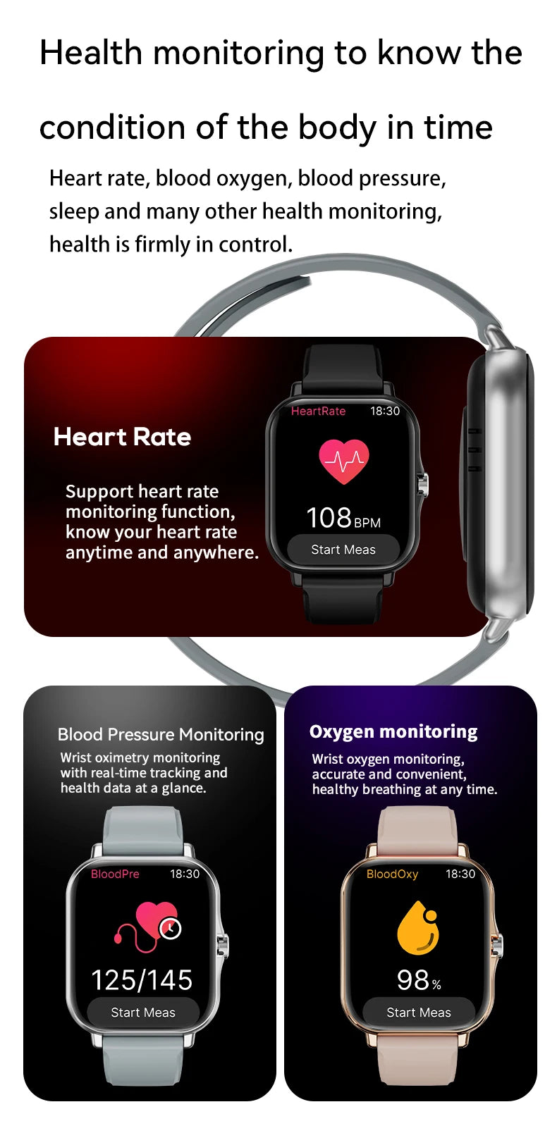 LAXASFIT 2025 Smart Watch Android IOS Bluetooth Talk Heart Rate Monitor Sleep Record Sports Smart Watch Ladies Men Gift