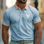 Casual Style Commuter's All-matching Digital Printing Lapel Men's Polo Shirt