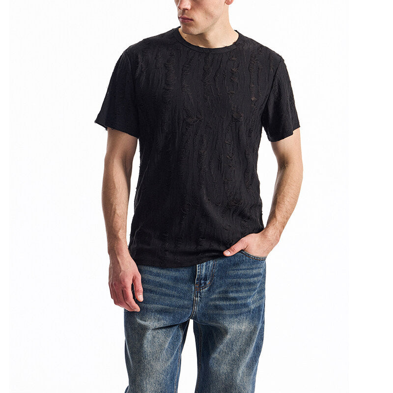 Simple Half Sleeve Men's Tops Loose