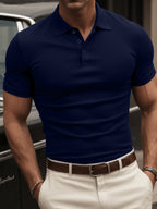European And American Men's Fashion Short Sleeve Button Shirt