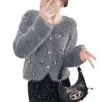 Beaded Sweater Female Regular Sleeve