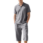 Summer Linen Suit Men's Beach Loose