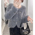 Beaded Sweater Female Regular Sleeve